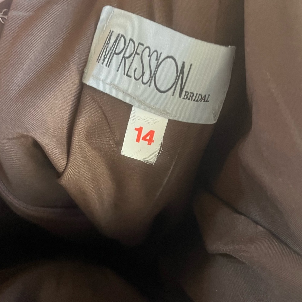 Impression Elegant Strapless Brown Evening Gown B… - image 3